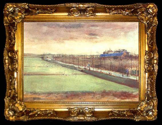 framed  Vincent Van Gogh Meadows near Rijswijk and the Schenkweg, ta009-2